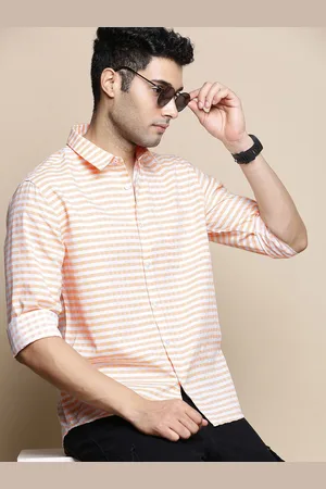 Invictus Sport Slim Fit Horizontal Stripes Cotton Casual Shirt