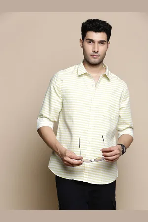 Invictus Sport Slim Fit Horizontal Striped Cotton Casual Shirt