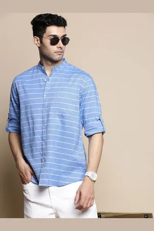 Invictus Sport Slim Fit Horizontal Stripes Cotton Casual Shirt