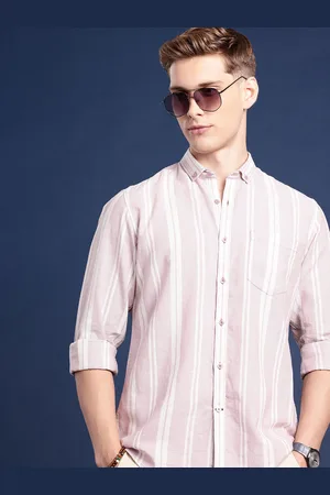 Mast & Harbour Men Standard Lycocell Linen Checked Casual Shirt