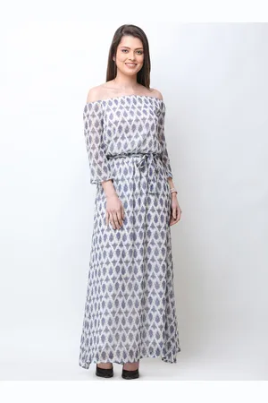 Cation Women White Printed Maxi Dress