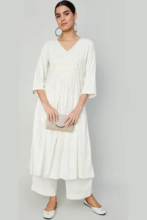 Lifestyle Floral Embroidered Gotta Patti Anarkali Kurta