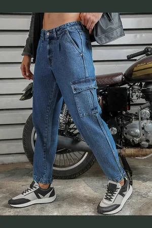 High Star Men Relaxed Straight Tapered Fit Cargo Jeans
