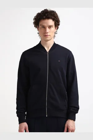 Tommy Hilfiger Men Stand Collar Pure Cotton Bomber Jacket