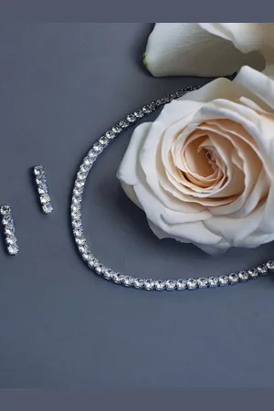 OOMPH AD-Studded & CZ-Studded Jewellery Set