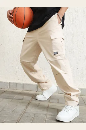 Hubberholme Men Relaxed Straight Leg Fit Cotton Cargo Trousers