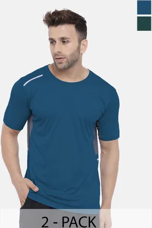CHKOKKO Pack Of 2 Men Solid Round Neck T-shirt