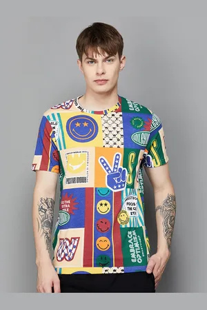 Smileyworld Men Graphic Printed Round Neck T-shirt