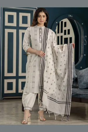 Charu Women Printed Regular Kurta with Salwar & With Dupatta