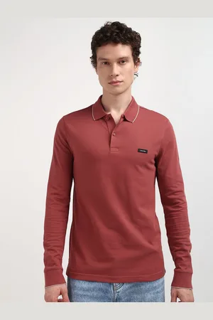 Calvin Klein Men Polo Collar Applique Slim Fit T-shirt