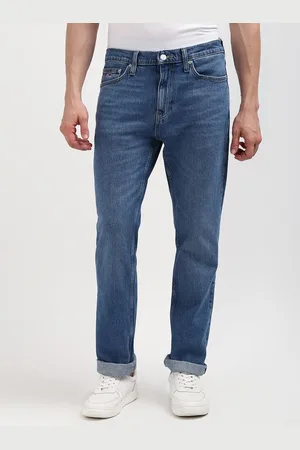 Tommy Hilfiger Straight Fit Heavy Fade Mid-Rise Cotton Stretchable Jeans