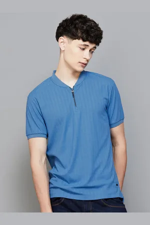 Bossini Men Henley Neck Extended Sleeves Pockets T-shirt