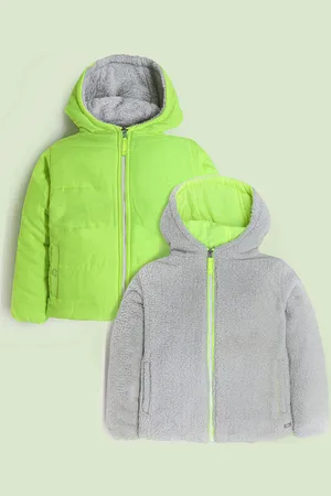 Cherry Crumble Boys Hooded Lightweight Reversable Padded Jacket