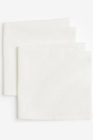 H&M White 2-Pack Linen-Blend Napkins