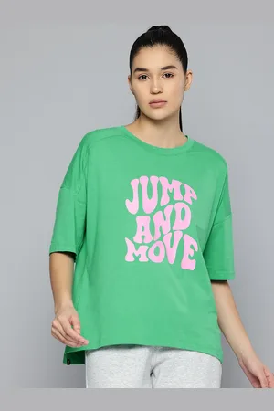 DECATHLON Typography Printed Drop-Shoulder Longline Sports T-shirt