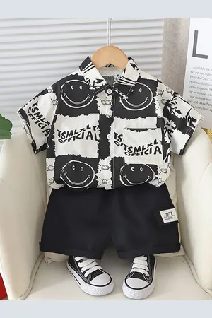 Googo Gaaga Kids Boys Spread Collar Opaque Printed Casual Shirt