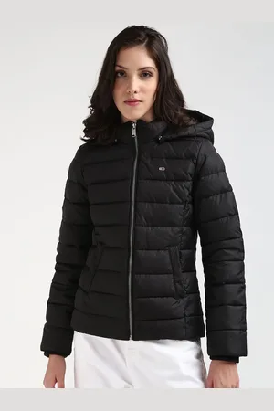 Tommy Hilfiger Women Camouflage Colourblocked Longline Puffer Jacket