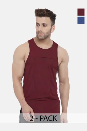 CHKOKKO Men Pack Of 2 Solid Round Neck T-shirts