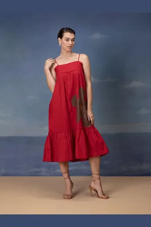 Banno Women Pure Cotton A-Line Midi Dress