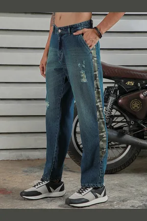 High Star Men Straight Fit Mildly Distressed Cotton Jeans