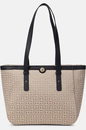 Tommy Hilfiger Women Brand Logo Printed Shoulder Bag with Applique