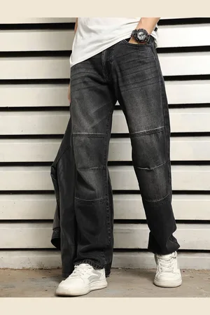 High Star Men Straight Fit Light Fade Biker Detail Cotton Jeans