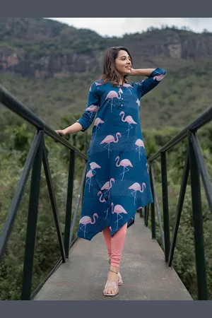 Hay Liva Printed Round Neck Kurta