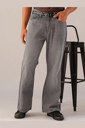The Indian Garage Co Men Bootcut Clean Look Pure Cotton Heavy Fade Jeans