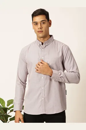 Metronaut Men Premium Slim Fit Micro Checks Opaque Checked Casual Shirt