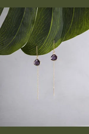 EL REGALO Stone Studded Contemporary Drop Earrings