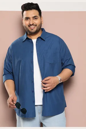Sztori Men Plus Size Classic Pure Cotton Casual Shirt