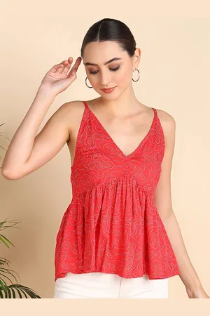 Mast & Harbour Floral Print Gather Top