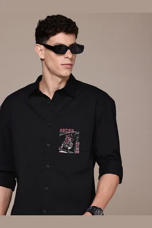 Roadster The Lifestyle Co. Pure Cotton Relaxed Fit Casual Shirt with Pocket Print