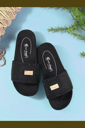 FRESH 1947 FEET Women Embellished Open Toe Flats