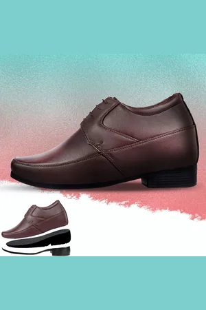 BXXY Men Hidden Elevator Square Toe Formal Derbys