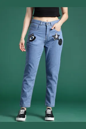 DressBerry Women Boyfriend Fit Embellished Stretchable Jeans