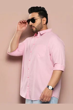 Sztori Men Plus Size Classic Pure Cotton Casual Shirt