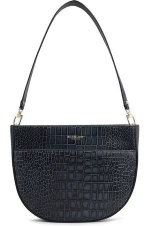Da Milano Textured Leather Half Moon Sling Bag