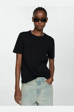 MANGO Women Pure Cotton T-shirt