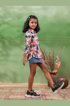 Sangria Girls Printed Cotton Top