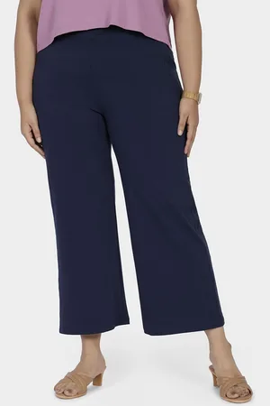 BlissClub Women Smart Loose Fit High-Rise Trousers