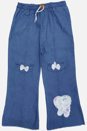 BAESD Girls Boyfriend Fit Comfort Mildly Distressed Jeans