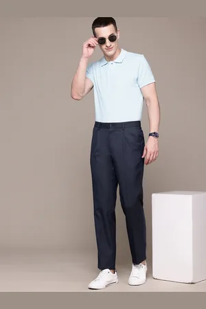 Nautica Men Flex Waistband Classic Fit Pleated Formal Trousers