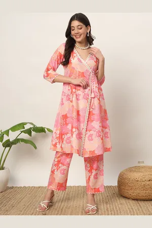 FIORRA Women Floral Printed Regular Kurta with Trousers