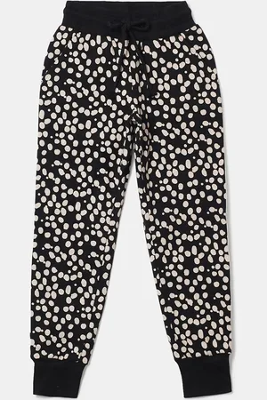 Jockey Girls Cotton Printed Slim Fit Joggers With Convenient Side Pockets-CG08