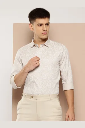 Invictus Men Slim Fit Printed Pure Cotton Formal Shirt