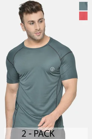 CHKOKKO Pack Of 2 Men Solid Round Neck T-shirt