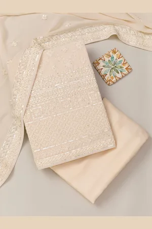 Koskii Ethnic Motifs Embroidered Unstitched Dress Material