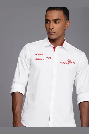 DUCATI Geometric Printed Pure Cotton Casual Shirt