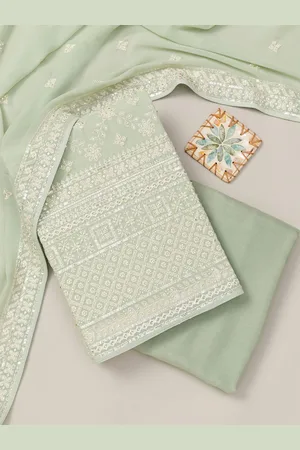 Koskii Floral Embroidered Unstitched Dress Material